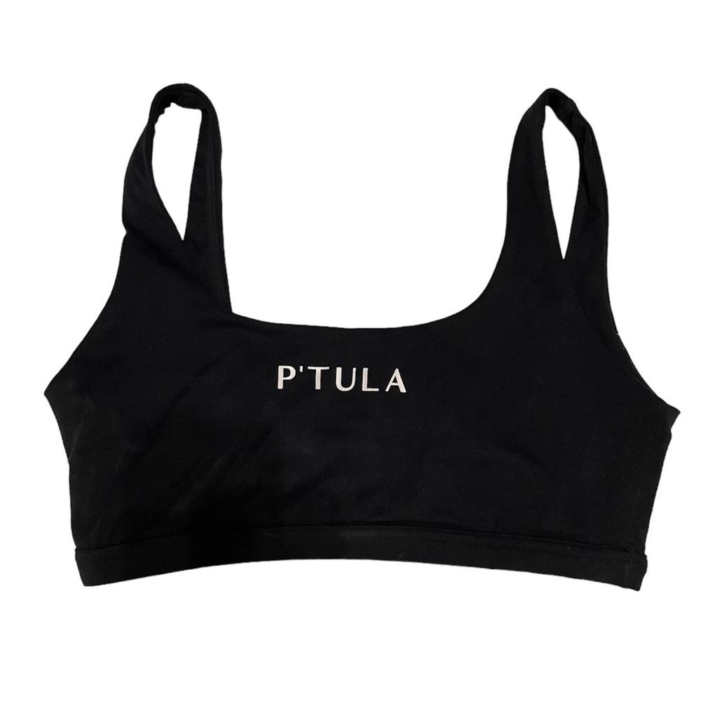 P’Tula The Scoop Neck Sports Bra in Black